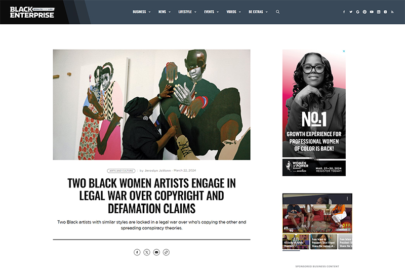 Two Black Women Artists Engage In Legal War Over Copyright And Defamation Claims