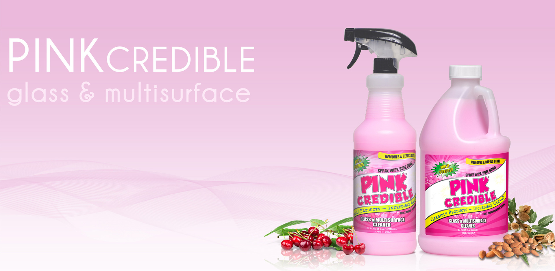 Pink Credible, Glass & Multisurface